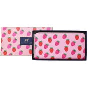 Wholesale - *OUTSIDE OF CA* LRG STRAWBERRY PRINT ZIPPER WALLET IN GIFT BOX, UPC: 4890808256770